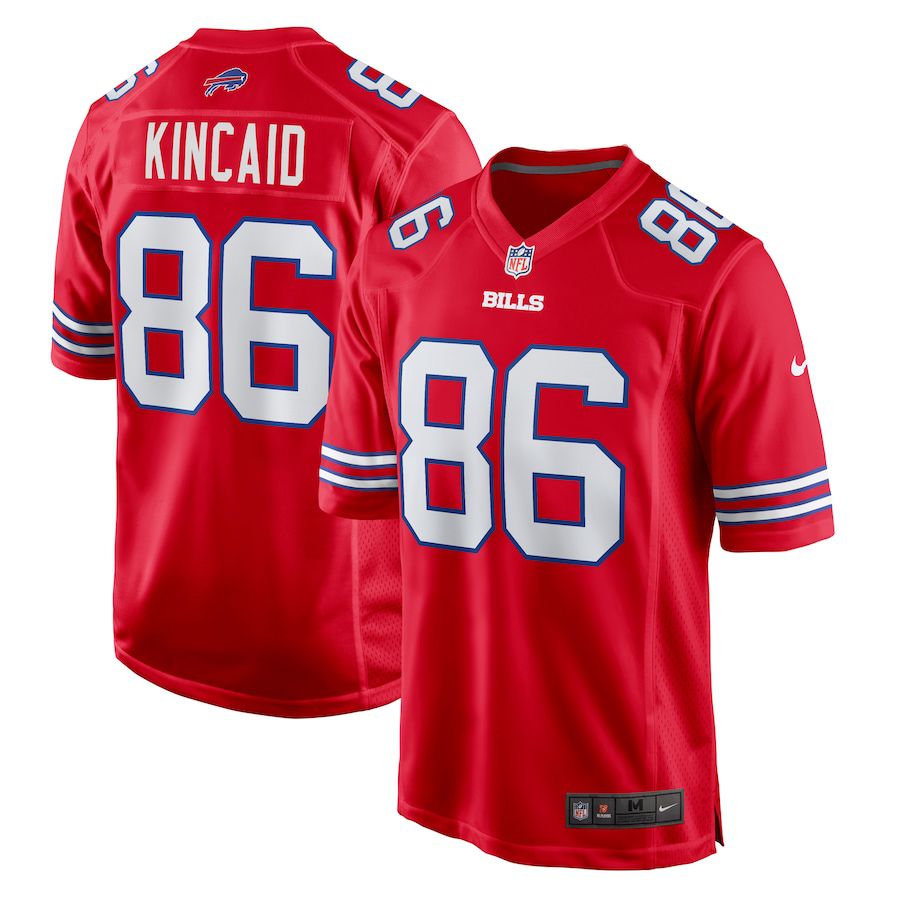 Men Buffalo Bills #86 Dalton Kincaid Nike Red Alternate Game NFL Jersey